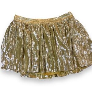 London Jean Intermix Metallic Silk Blend Skirt Sz 12 Large